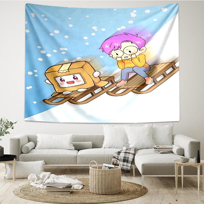 LankyBox Print Tapestry, Backdrop, Easy Setup, Ideal for Bedroom, Office & Living Room, with Aesthetic Wall Hanging Decor.