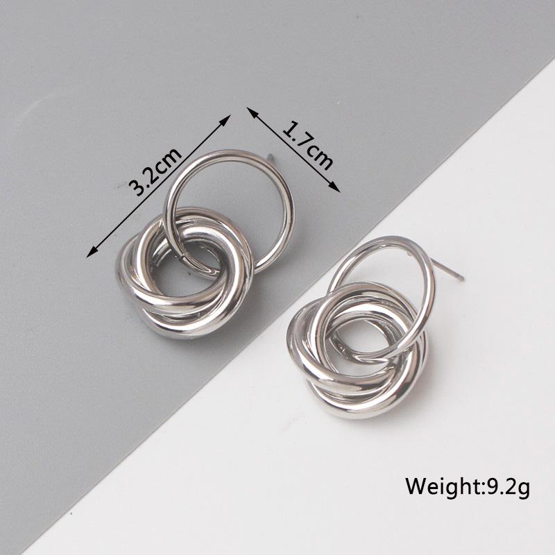 Boucles d'oreilles pendantes torsadées en métal pour femmes, couleur or, alliage enveloppé, déclaration géométrique irrégulière, oreille féminine, zircon, pendientes mujer