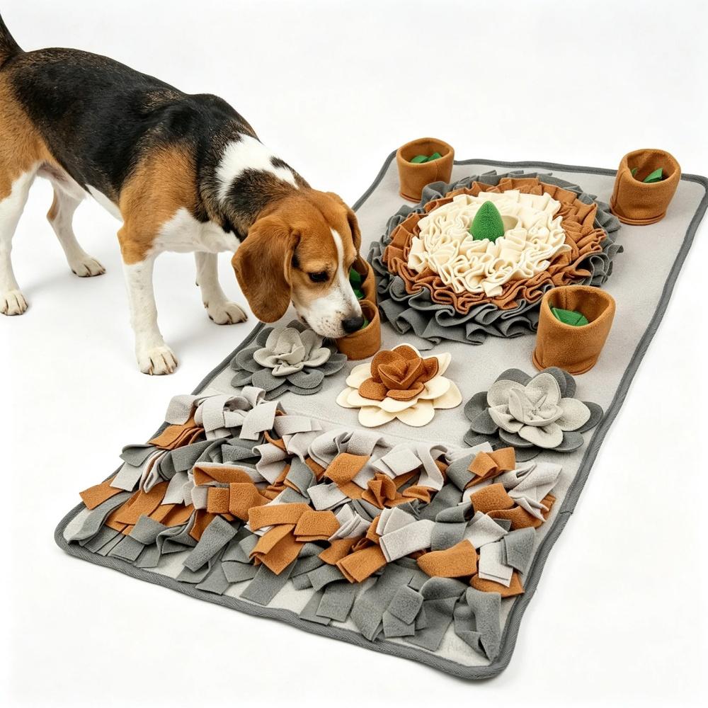 Multi-Layer Food Hiding Design Pet Snuffle Mat Soft Polar Fleece Non-Slip Slow Feeder Pad for Dogs Scent Training Indoor Use