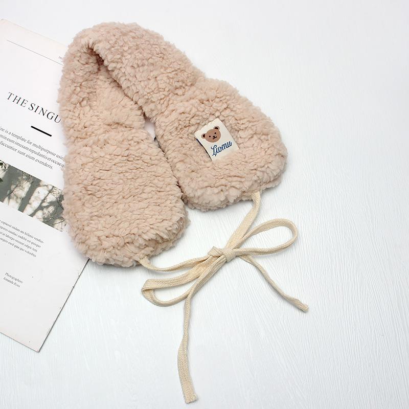 Cute Bear Earmuffs Women Soft Plush Foldable Ear Muffs Winter Outdoor Warm Cold Protection Earflap Windproof Adjustable Earmuff