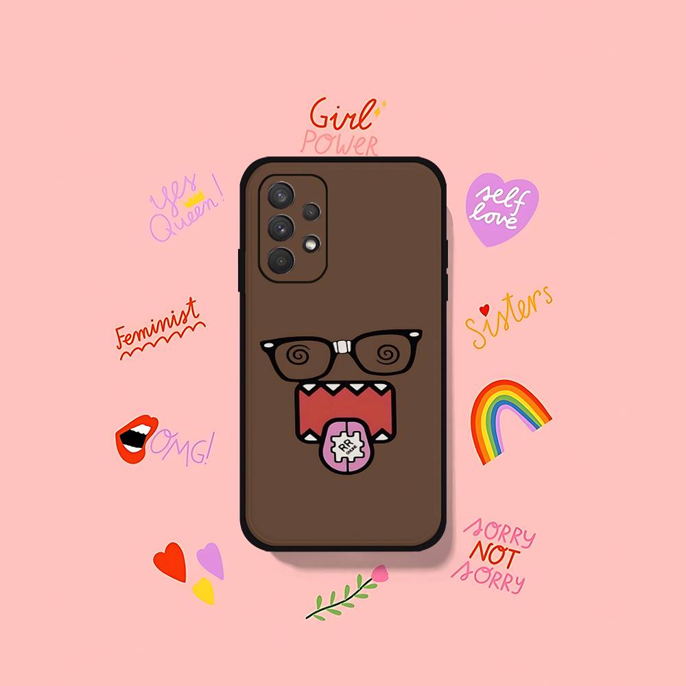 Cute D-Domo Kun-s Phone Case For Samsung Galaxy S25 S24 S23 S22 S21 FE Plus Ultra A13 A20 A32 A70 Black Cover