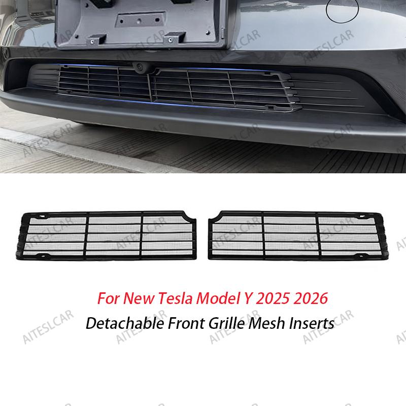 Grille Mesh Inserts for Tesla Model Y Juniper 2025 2026 Front Air Inlet Vent Grille Cover Replacement Anti-insect Accessories