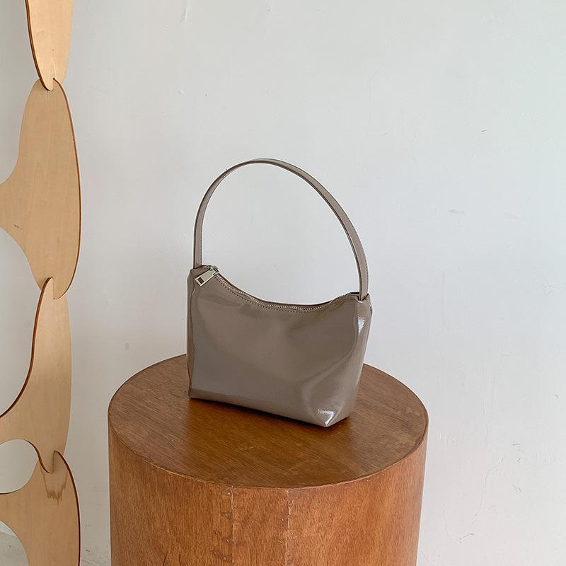 

South Korea Silver Commuter Armpit Bag Women s Simple Fashionable Handbag High-end Niche All-matching Single-shoulder Dumpling хакі