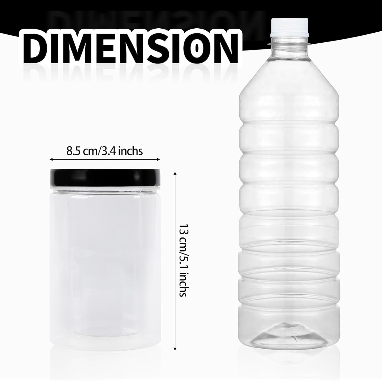 

12 pcs 22 oz Clear Plastic Jars with Lids, Wide Mouth Storage Containers for Kitchen Food & Candy United States