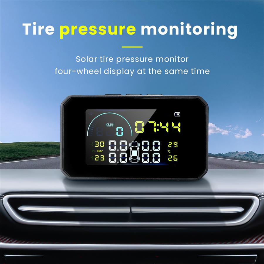 Car TPMS OBD2 HUD Wireless Tire Pressure Monitoring System + 4 Internal Sensors