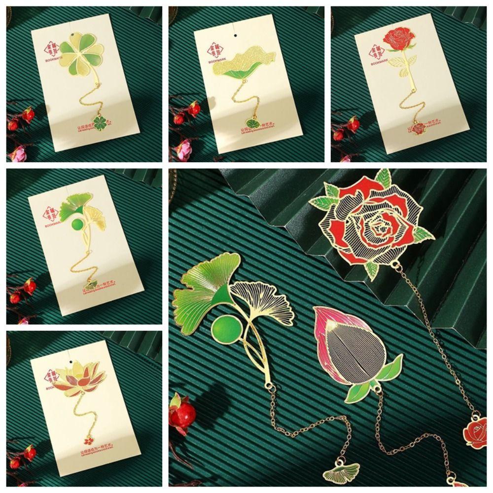 

Hollowed Out Flower Leaves Bookmark Pagination Mark Book Paginator Birthday Gift