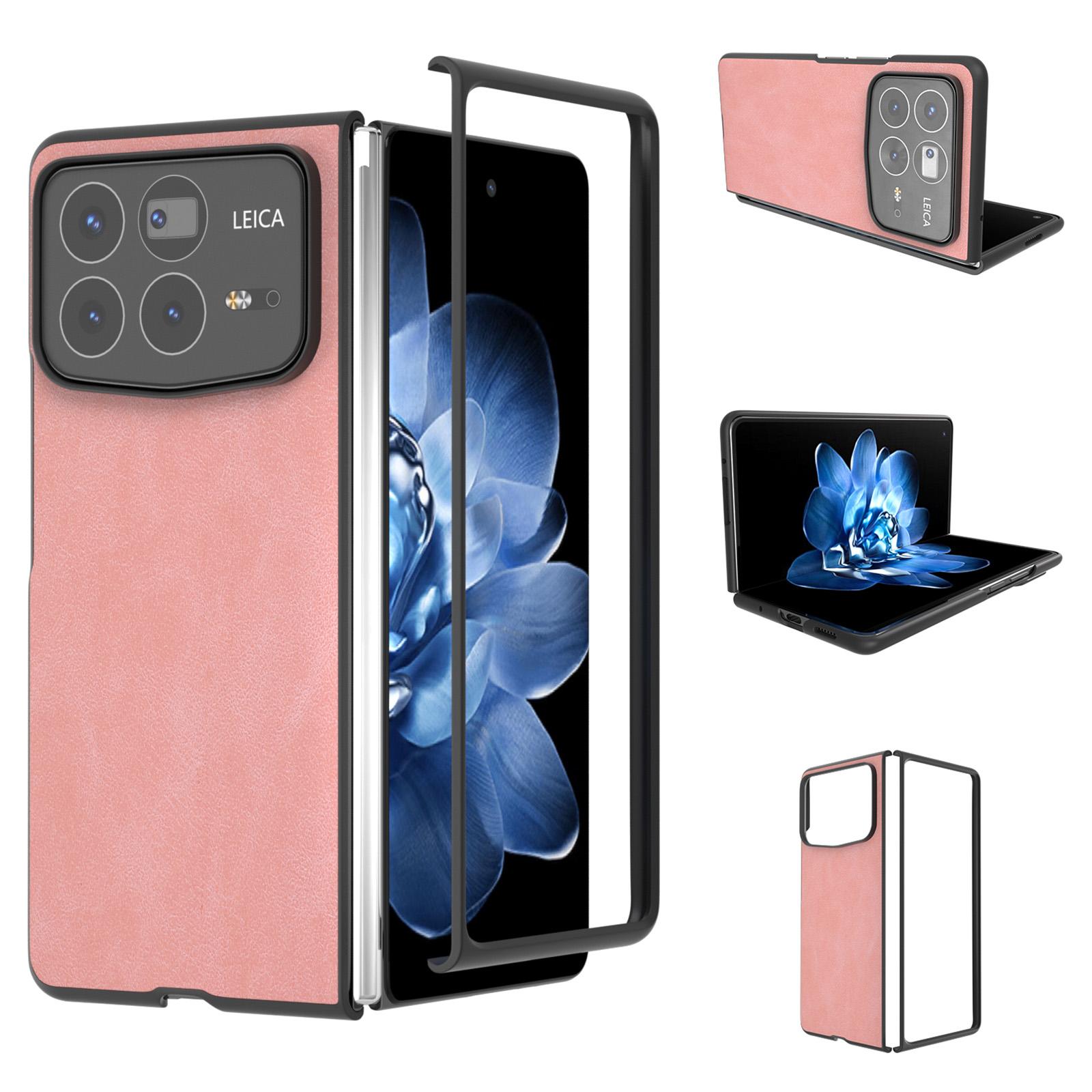 

For Xiaomi Mix Fold 4 5G Protective Case Black Edge PU+PC Phone Cover D