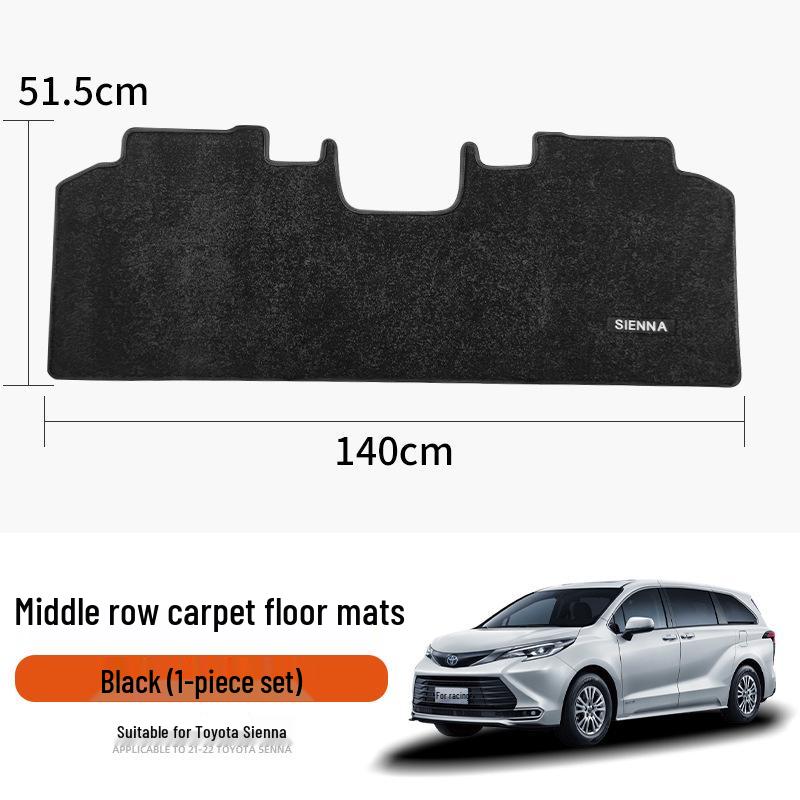 Toyota Sienna Middle Row Starry Sky Carpet Floor Mats for Gravia Decoration