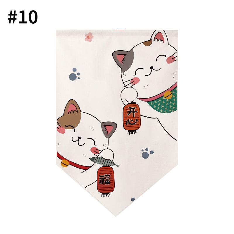 Japanese Curtain Sushi Restaurant Shop Hanging Short Curtain Doorway Triangle Flag Kitchen Noren Rideau Cortinas Home Decor