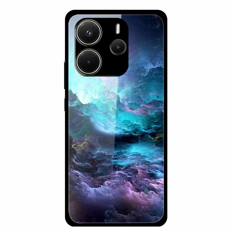 Case For Redmi Note 14 4G Case Note14 Coque Tempered Glass Hard Back Cover For Xiaomi Redmi Note 14 5G Phone Case Soft Bumper