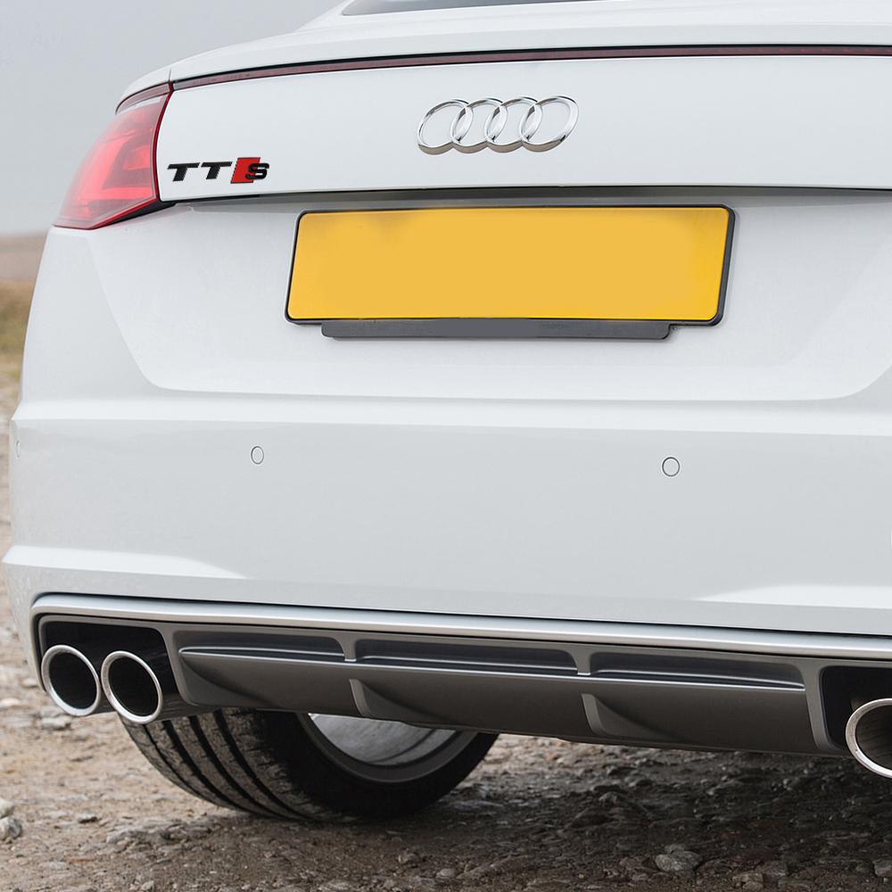 1pc Car Styling TTS TTRS Logo Side Body Rear Bumper Tail Trunk Sticker Decal For f2 TT Series TTRS TTS Car Replacement Badge