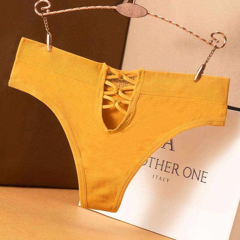 Sports And Fitness Underwear For Women, Mid Waist Seamless Thong For Women
