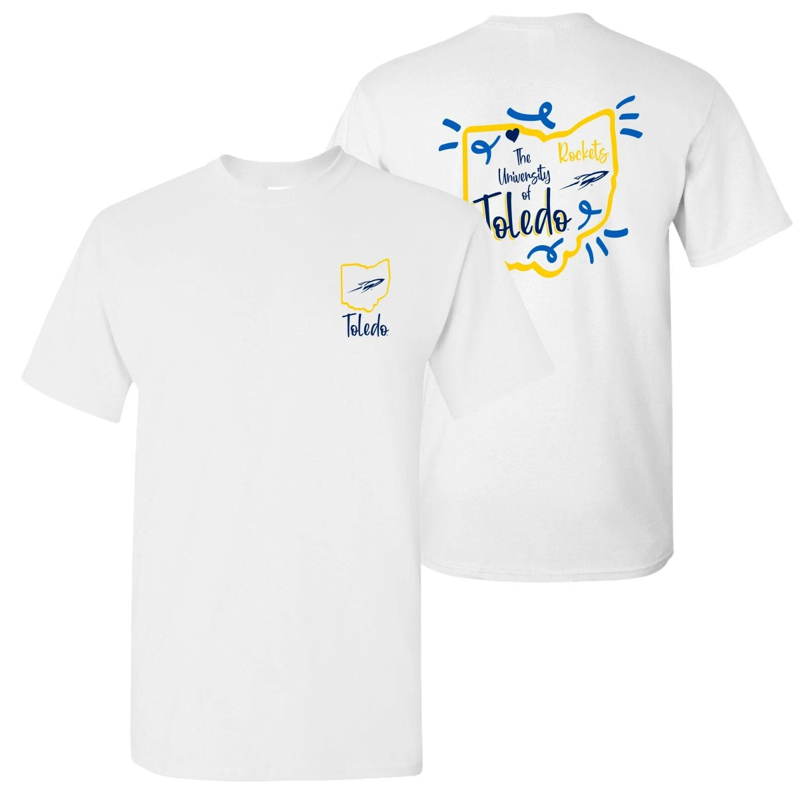 Toledo Rockets Playful Sketch T Shirt - White 2XL