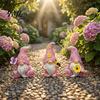 Decorative Desktop Accents for Home Halloween Gnome Resin Statue, Spring Butterfly Bird Flower Indoor Outdoor Garden Ornaments Figurine Patio,
