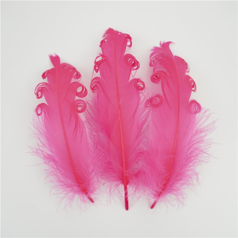 

20Pcs Colored Spiral Goose Feathers for Crafts 12-18cm Dream Catcher Feather Artificial Decoration DIY Wedding Party Accessories арбуз красный