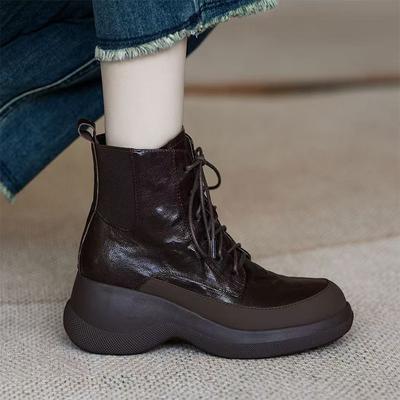 Ankle Boots for Women Flats Designer Sport Shoes  Winter Fashion Chelsea Boots Walking Cozy Dress Lace Up Retro Mujer Botas
