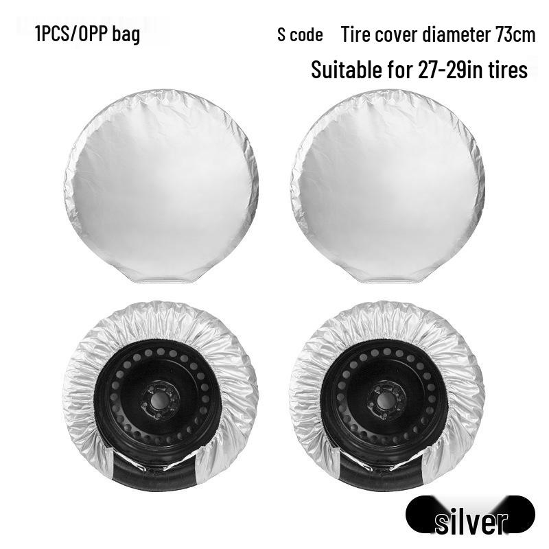 Car Spare Tire Protective Cover - Sunproof & Dustproof 190T Polyester Taffeta Storage Bag