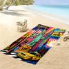 New York City Pop Art Print Beach Towel, Large Soft Quick Dry Towel for Beach Camping Swimming