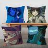Anime Serial Experiments Lain Soft Comfortable Pillow Case Cartoon For Sofa Living Cat Room Home Retro Decor Protective Cover