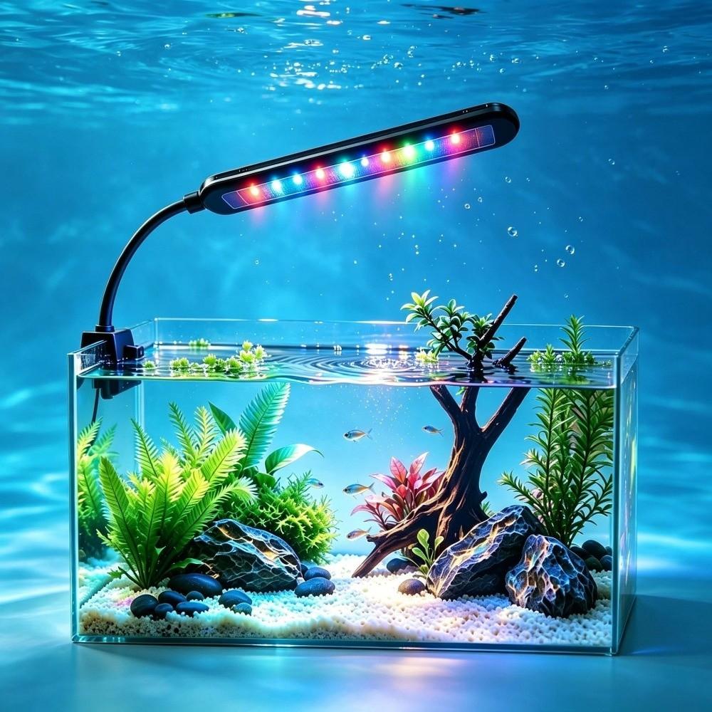 Energy Saving Fish Tank Lamp USB Powered Full Spectrum Aquarium Light Aquatic Plant Lighting