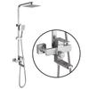 Nickel/Black304 Stainless Steel Rain Shower Set Multi-function Water Three Speed Shower Square Top Spray Hot And Cold Shower Tap