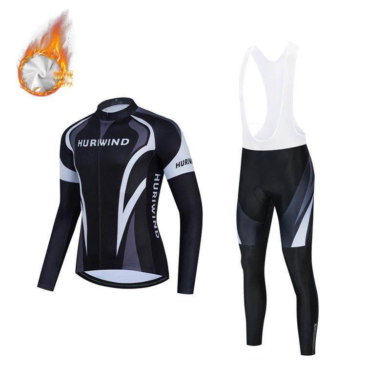 2026 Cycling Suit Autumn and Winter Fleece Warm Mountain Road Cycling Suit Long Sleeve Trousers