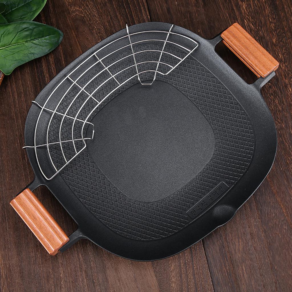 Fast Heating Non-Stick Barbecue Pan, Indoor and Outdoor Camping Barbecue Griddle