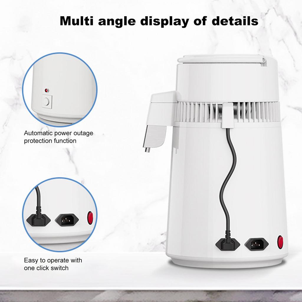 Water Filter Dispenser 750W 4L Home Pure Water Distiller Medical Equipment Distiller Laboratory Disinfection Stainless Steel Water Distiller