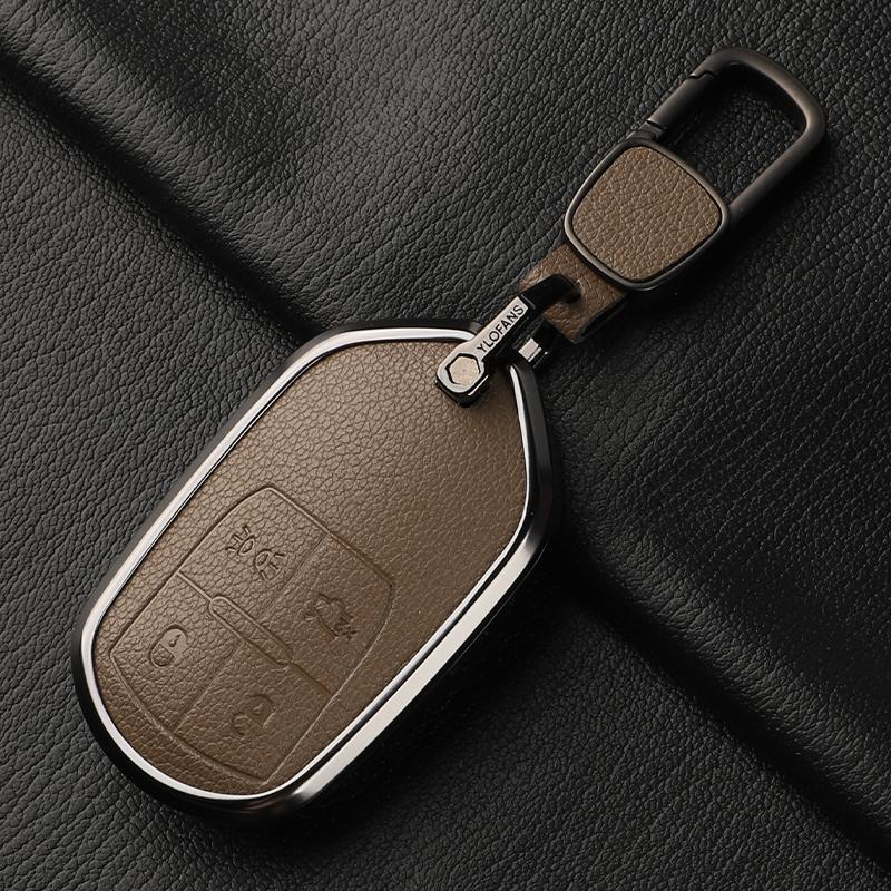 Custodia Cover Guscio Portachiavi Auto in Metallo e Pelle Fob Per Maserati Ghibli Levante Grancabrio Quattroporte Gt Granturism
