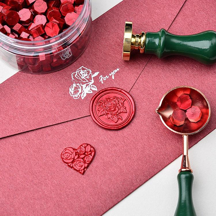 Retro Metallic Sealing Wax Beads for Wedding Invitation Envelopes