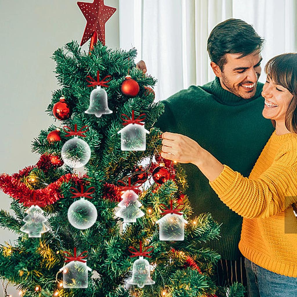 Christmas Pendant Diy Clear Decorations Drop Ornaments Transparent Tree Hanging Pendant For Christmas Celebration Christmas Tree