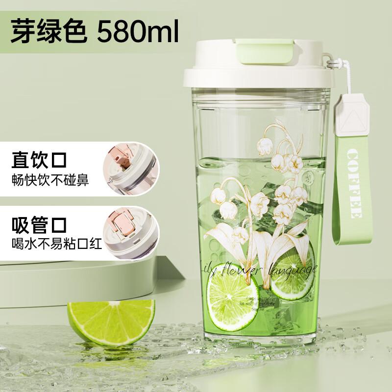 

Shangqi Lily of the Valley 580ML Plastic Straw Tumbler