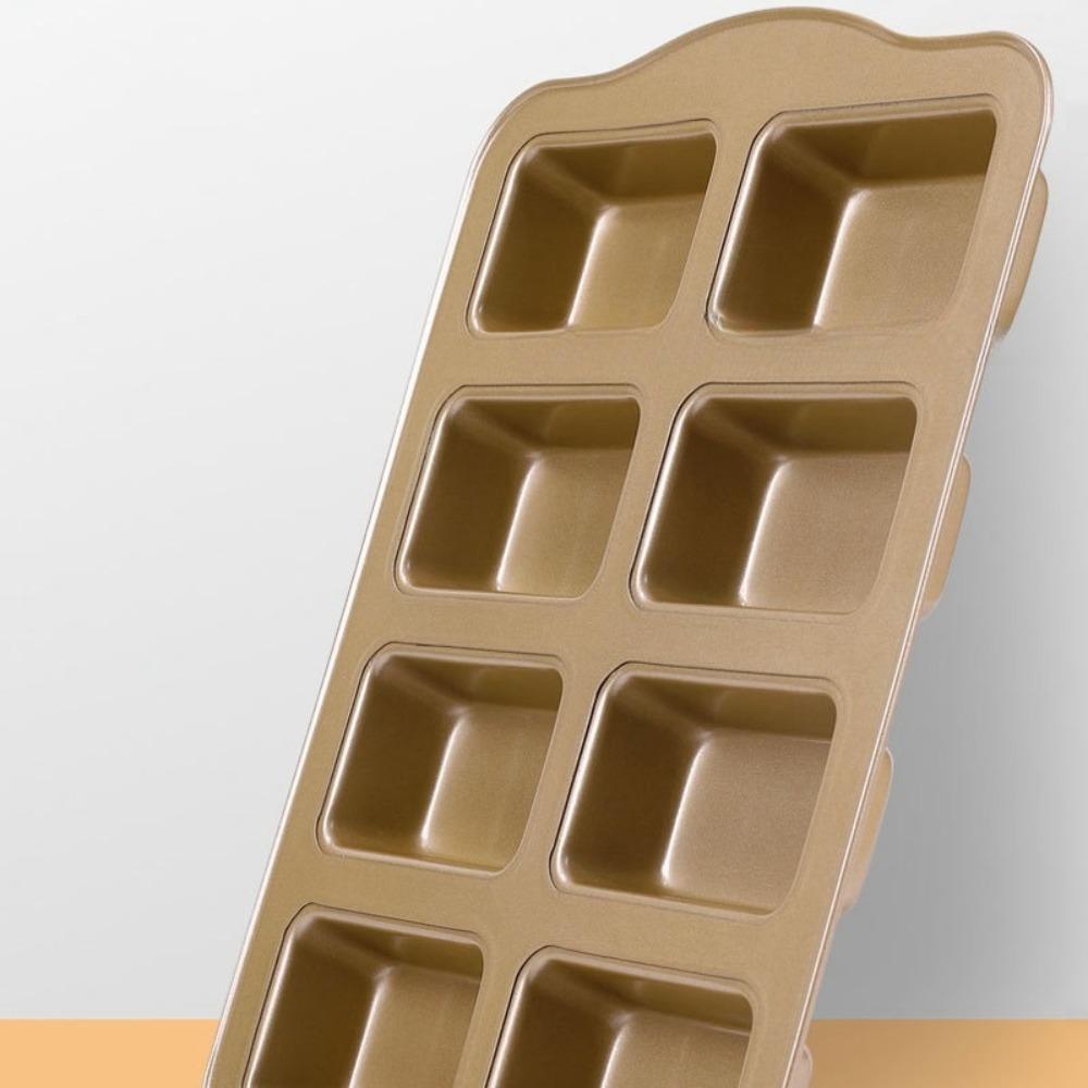 8-Cavity Mini Loaf Pans Carbon Steel Baking Mold Reusable Brownie Pan  Kitchen Accessories