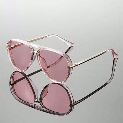 Feye 1pc Gafas de Moda Minimalistas Retro con Montura Grande para Mujer, Adecuadas para la Playa y Viajes