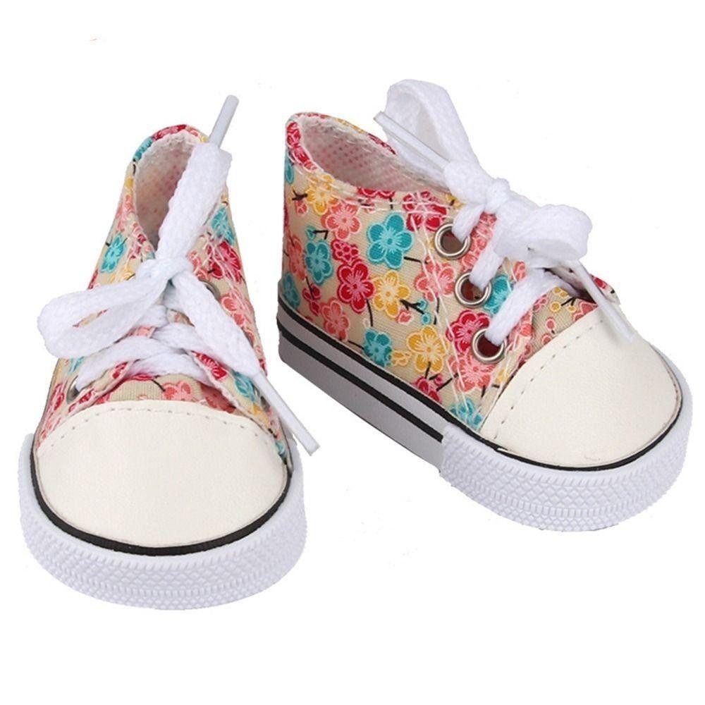 1 Pair Mini BJD Doll Shoes 7.5cm Doll Sneakers Sneakers Shoes Doll Canvas Shoes  DIY