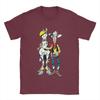Koszulkka Lucky Luke Unisex 100% Bawełna Casualowa Okrągły Dekolt Koszulki z Kreskówkami Krótki Rękaw Top dla Dorosłych