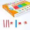 1 ensemble d'outils pédagogiques éducatifs en bois, jeu de calcul de nombres, bâtons de comptage colorés, jouets éducatifs pour enfants