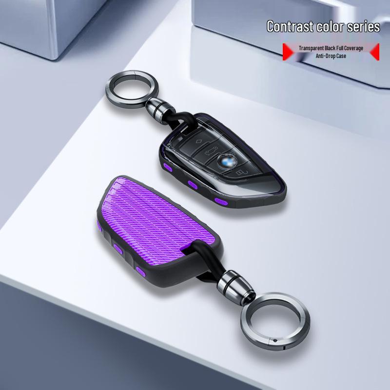 

Compatible BMW Key Case for 1 Series, 5 Series, X1, X3, X5 - Protective Shell and Buckle Bag for Men and Women.