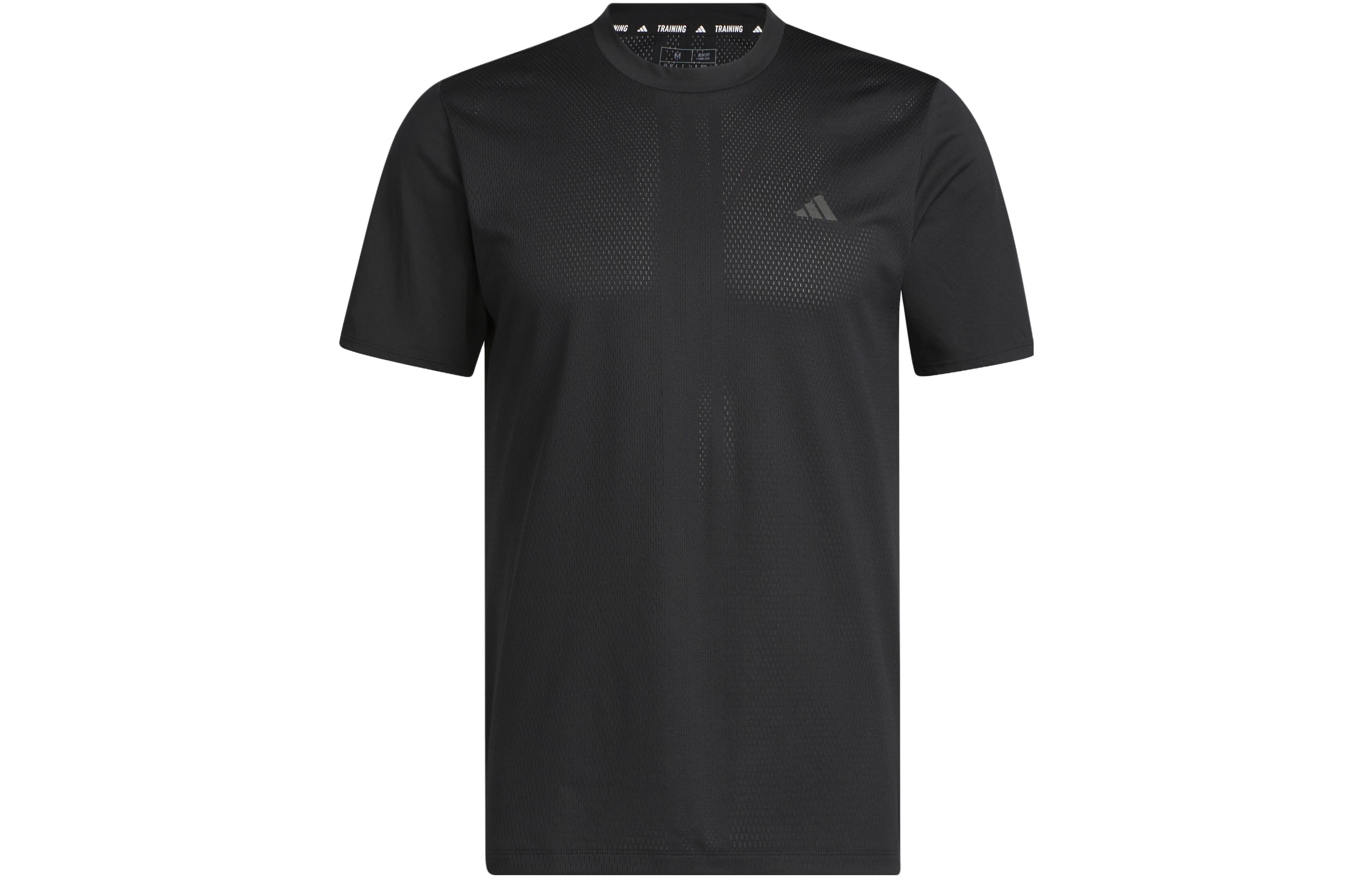 Adidas HIIT T Shirts Men s Black Crew Neck Moderate Straight Fit IB9084 M