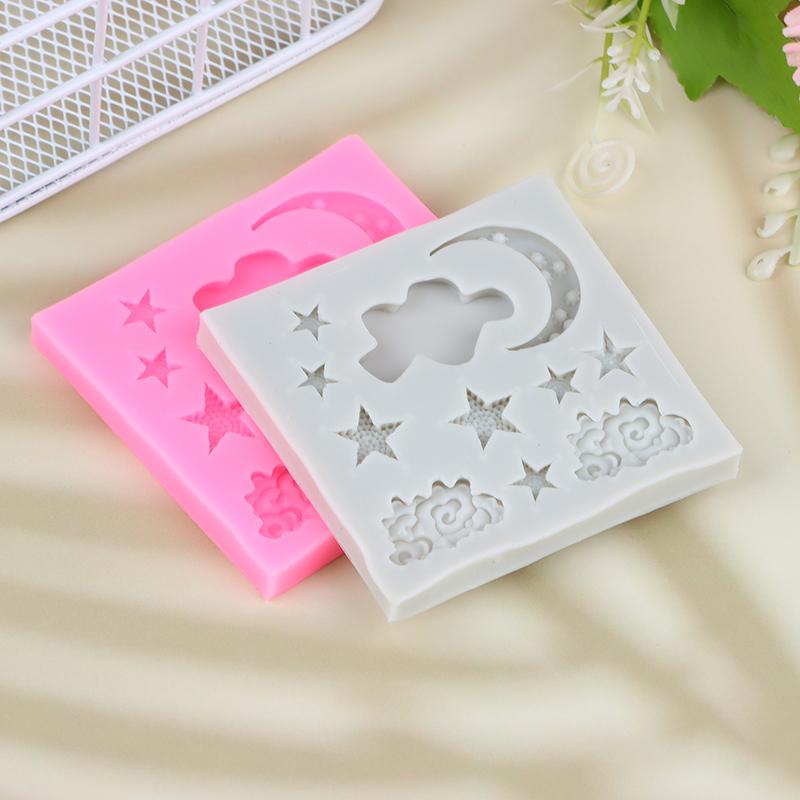 1Pc Fondant Silicone Cake Mold Cloud Star Moon Chocolate Molds Clouds Mould Cake Decorating Accessories Diy Tools