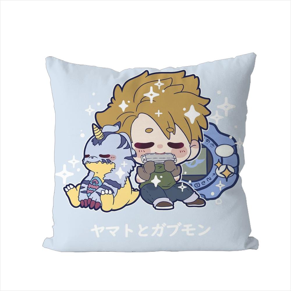 DDigimon Adventure Pillow Case For Car Sofa Decorative Home Doublesided Print Plush Square Throw Pillow Cushion Cover