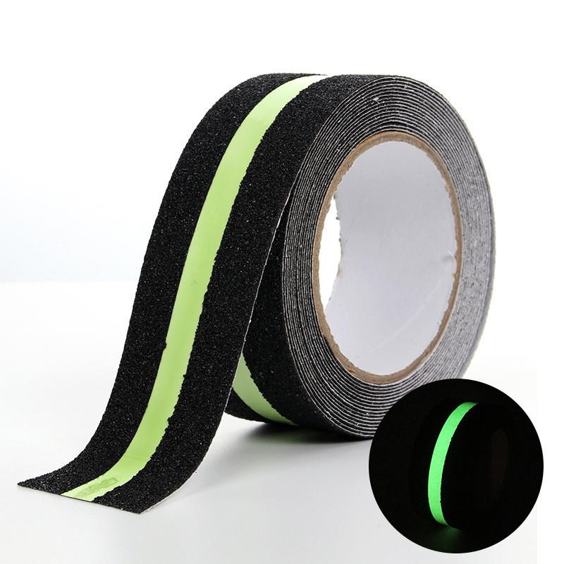 Black & Yellow Wear-Resistant Frosted Anti-Slip Tape for Stairs and Floors