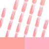 Removable Pink Glitter Patchwork Long Wearable Nails with Nail Art Tips