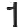 TLXT Black Wide Handle Stainless Steel Basin Faucet