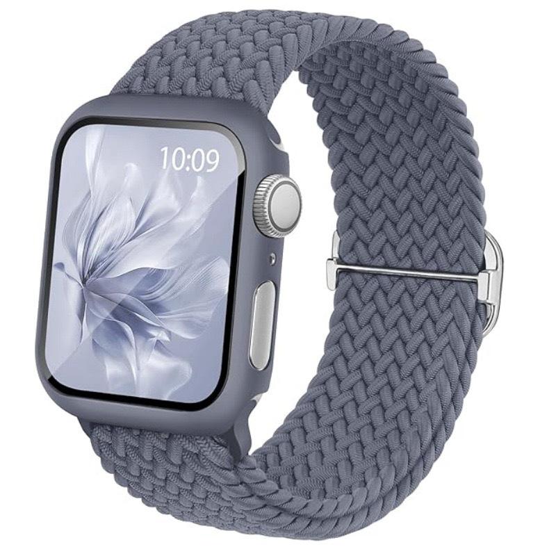 Elastic Woven Nylon Strap for Apple Watch Series 4-10 & Ultra 2