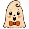Halloween Pumpkin Ghost Pendant Distressed Painted Cartoon Wooden Black Cat Ornament