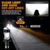 2Pcs Three Colors Dual Lens H4 LED Headlight Bulbs 110W 60000LM Car Projector Hi/Lo Beam Light Motorcycle Headlamp 6000K 4500K Warm White 3000K Yellow