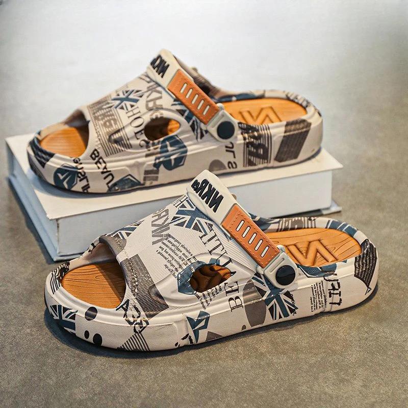 Male Slipper Summer Casual Men's Shoe Beach Elegant Mascullino Eva Pvc Rubber Low Price Fun Slides Designer Luxury Adult Sale