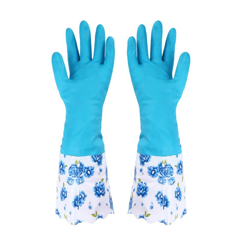 Winter Household Cleaning Warm Dishwashing Drawstring Fresh Open Mouth Laundry Gloves