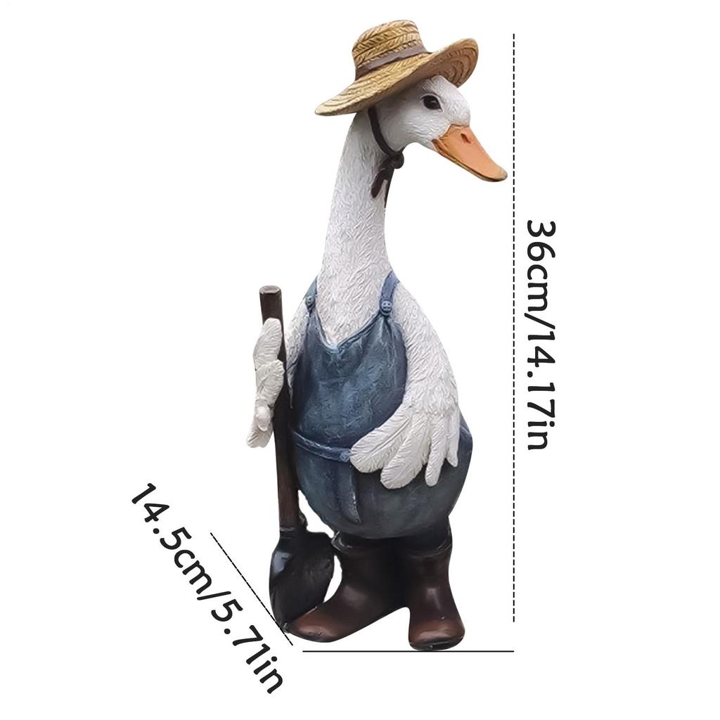 Creatief Eendenbeeld Hars Ganzenbeeld Met Outfits Delicaat Binnen Woonkamer Kunst Buiten Decoratie Voor Tuin Gazon Terras